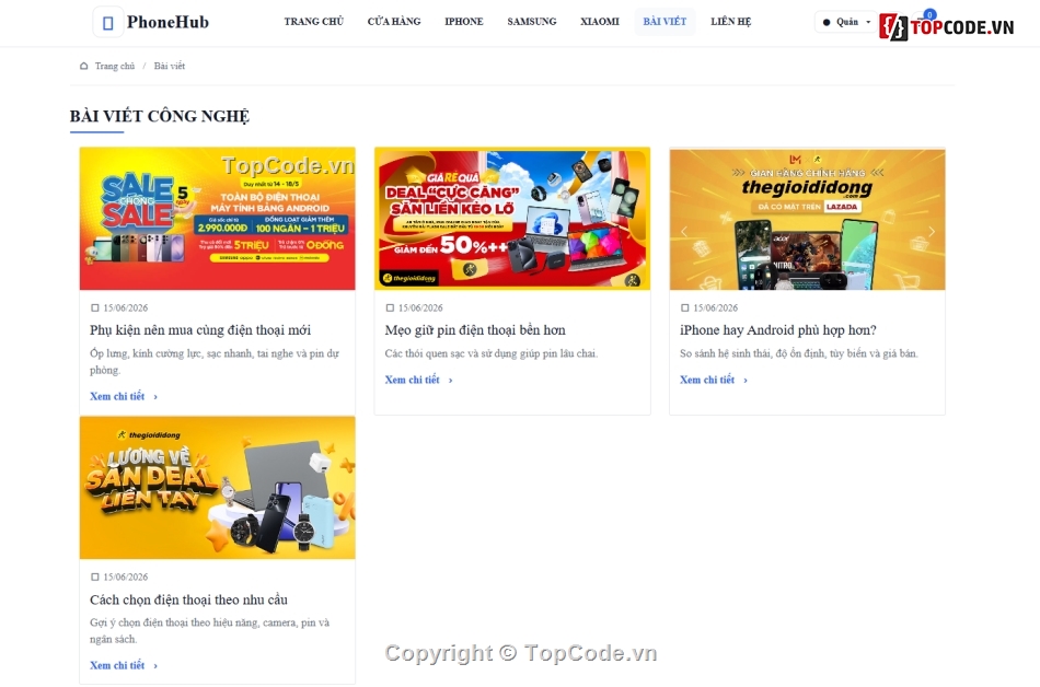 web bán điện thoại,website bán điện thoại,web bán phụ kiện điện thoại